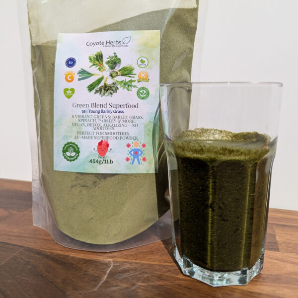 Green Smoothie Powder with Young Barley, 1 lb (454g) resealable bag