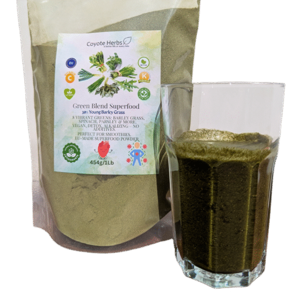 Green Smoothie with Young Barley & Garden Greens – 1 lb (454g) – 25+ Servings