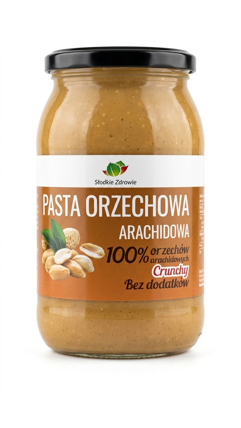 Crunchy Peanut Butter 900g | 100% Natural Premium Roasted Peanut Cream | No Added Sugar, No Salt, Palm Oil Free | Glass Jar