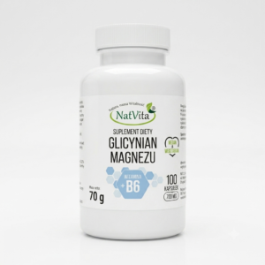 Magnesium Glycinate 700mg with Vitamin B6 | 100 Vegan Capsules – High Strength Chelated Bisglycinate Complex by NatVita