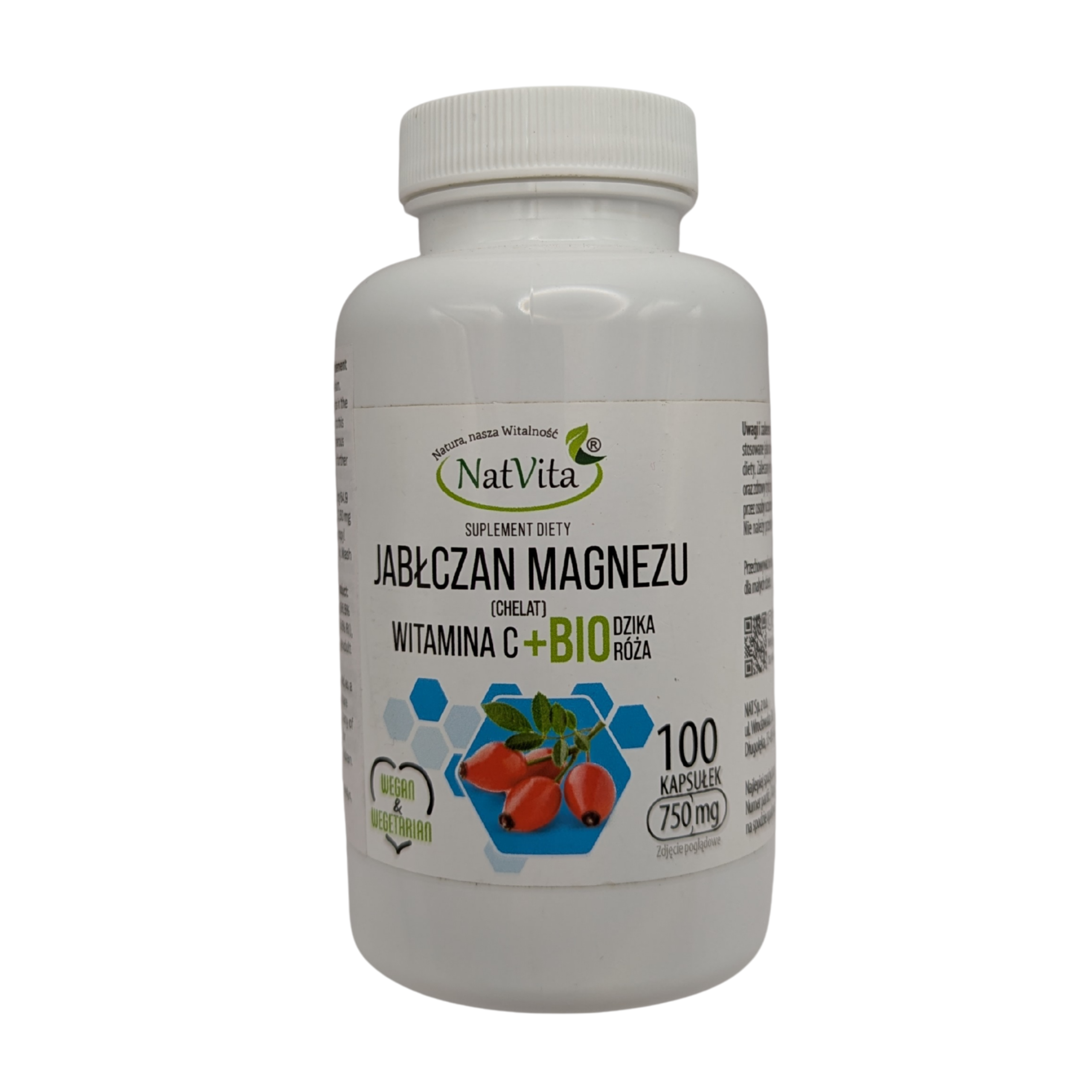 Magnesium Malate 750mg with Vitamin C & Organic Wild Rose | 100 Vegan Capsules – High Strength Bioavailable Chelate Complex by NatVita - Image 6