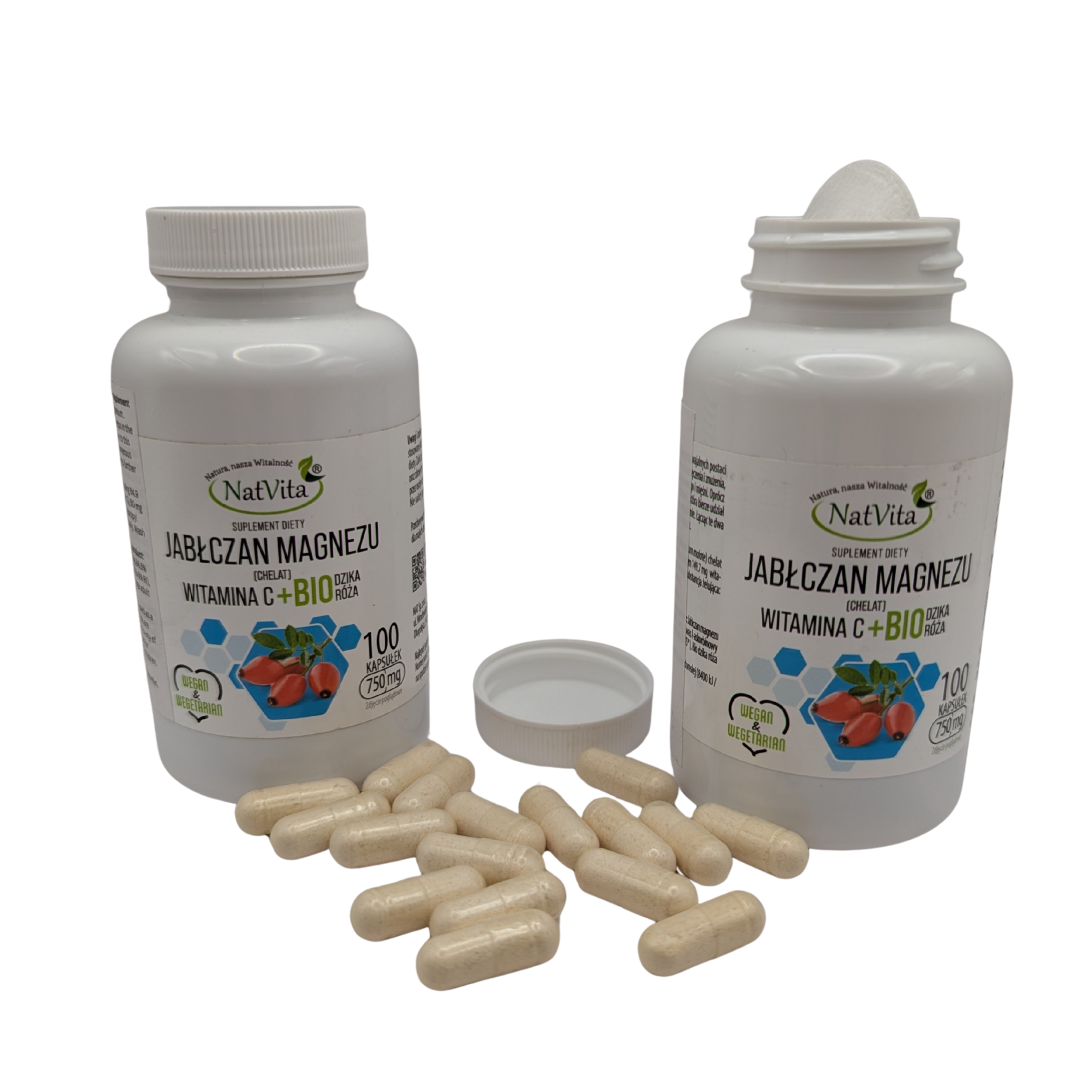 Magnesium Malate 750mg with Vitamin C & Organic Wild Rose | 100 Vegan Capsules – High Strength Bioavailable Chelate Complex by NatVita - Image 3